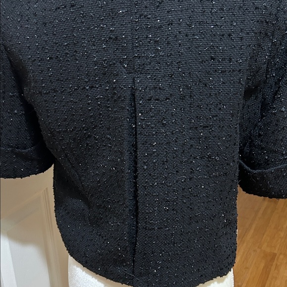 Spiegel Black Textured Blazer short sleeves - Picture 9 of 15